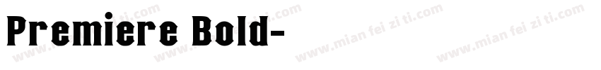 Premiere Bold字体转换